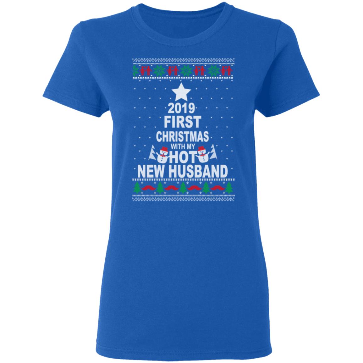 2019 First Christmas With My Hot New Husband Shirt, Hoodie, Tank