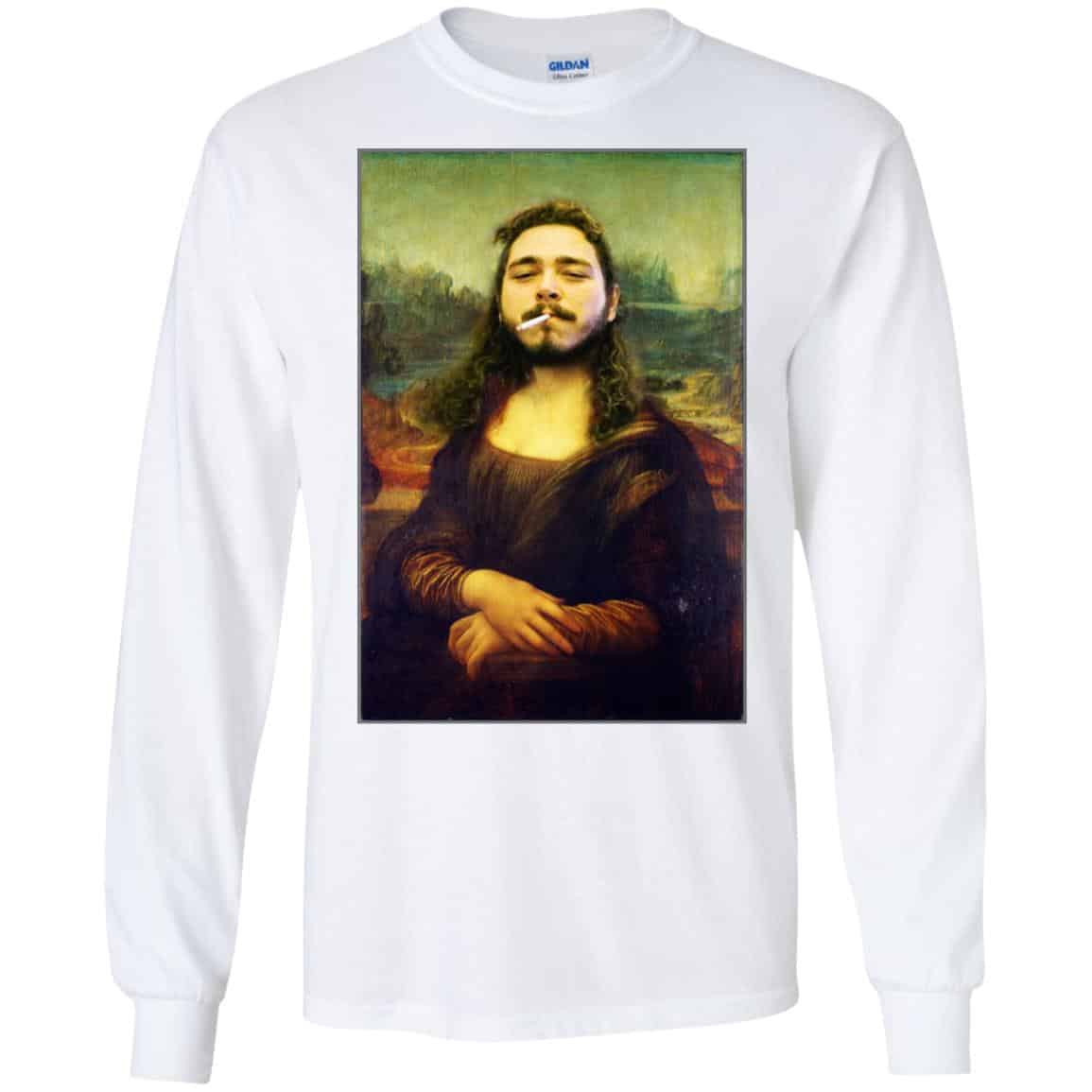 Post Malone Mona Lisa Smoking T-Shirts, Hoodie, Tank
