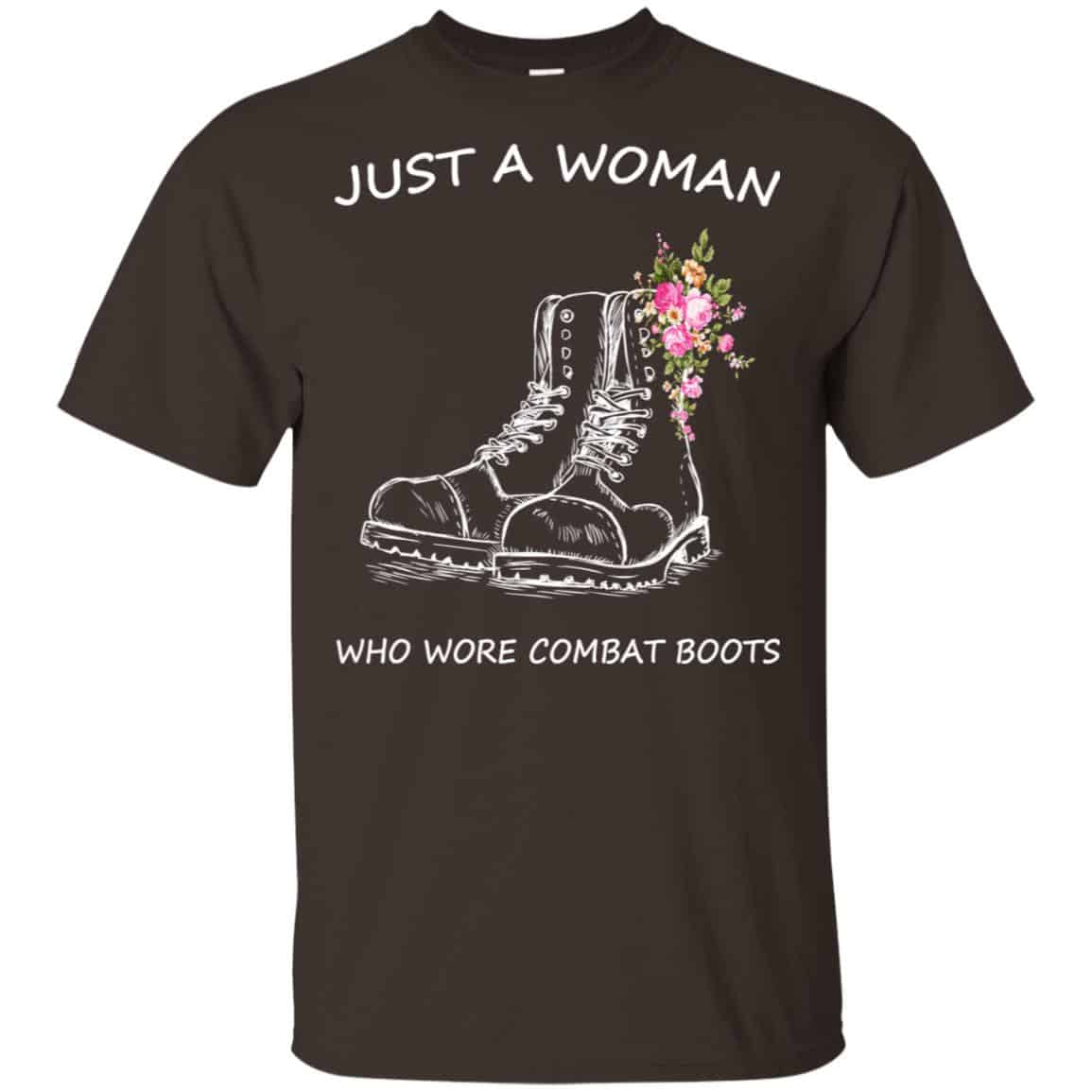Just A Woman Who Wore Combat Boots T-Shirts, Hoodie, Tank