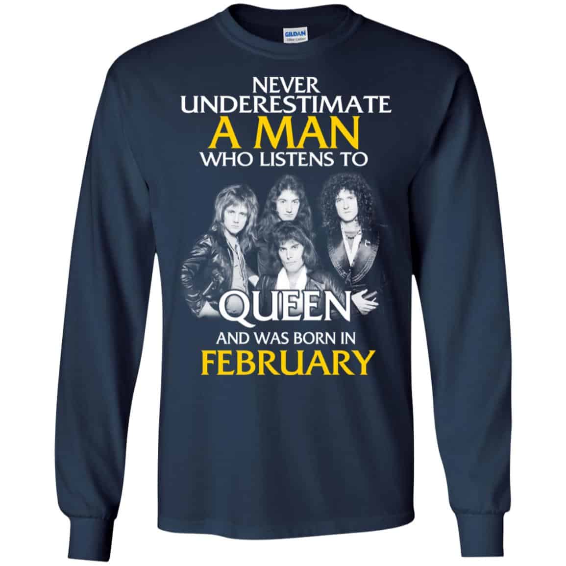 A Man Who Listens To Queen And Was Born In February T-Shirts, Hoodie, Tank
