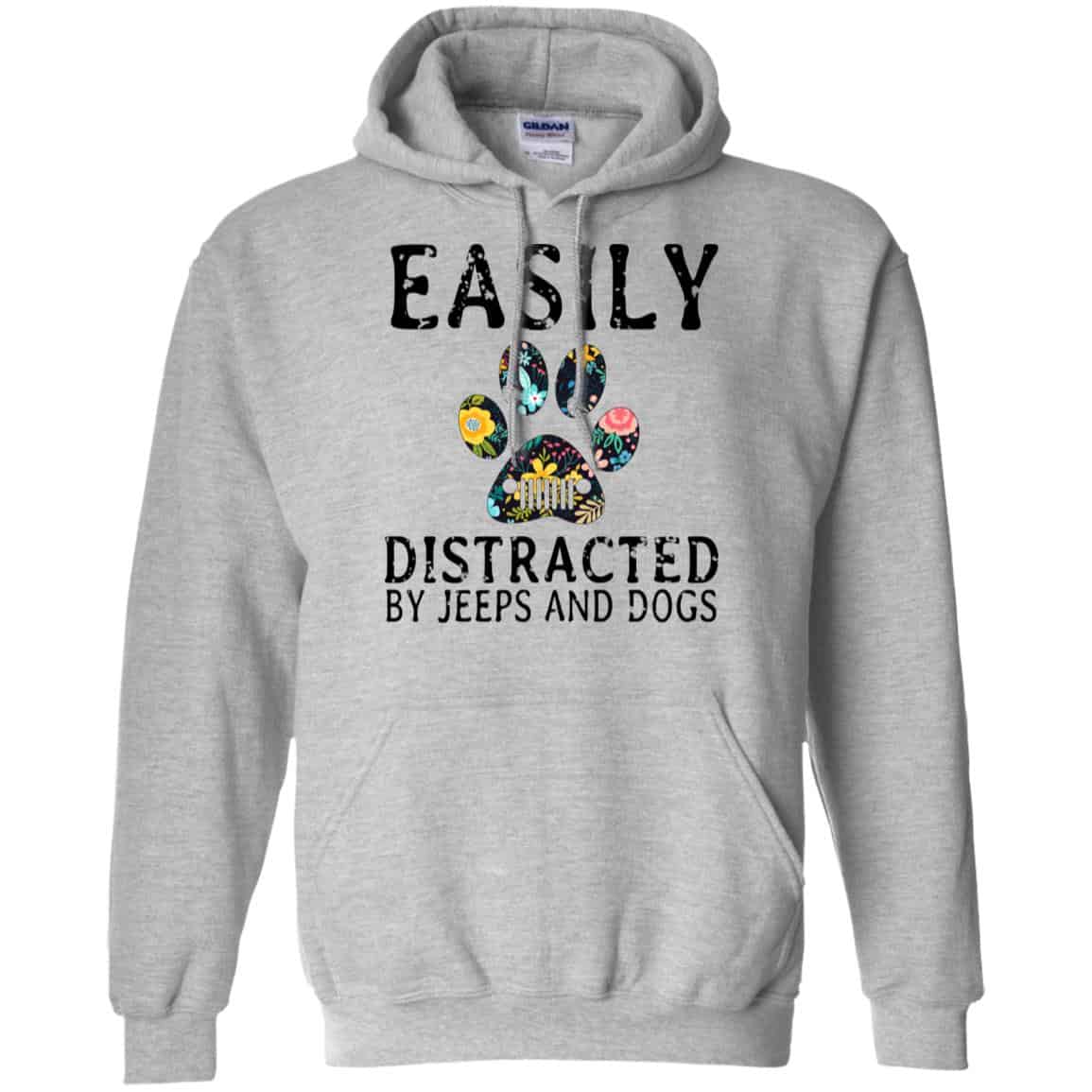 Easily Distracted By Jeeps And Dogs T-Shirts, Hoodie, Tank