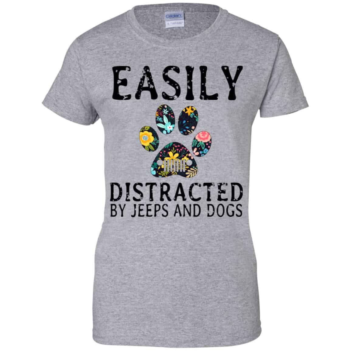 Easily Distracted By Jeeps And Dogs T-Shirts, Hoodie, Tank