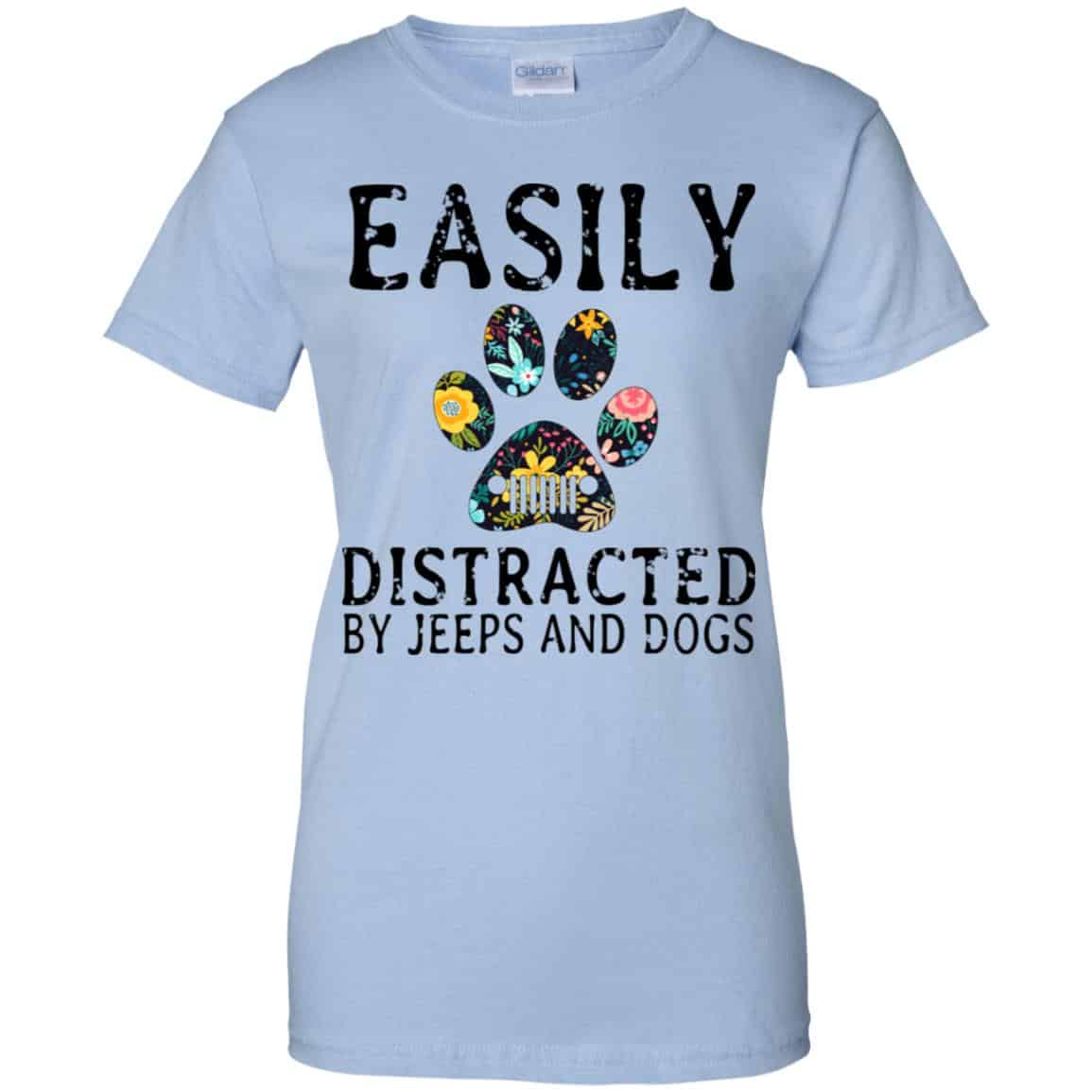 Easily Distracted By Jeeps And Dogs T-Shirts, Hoodie, Tank