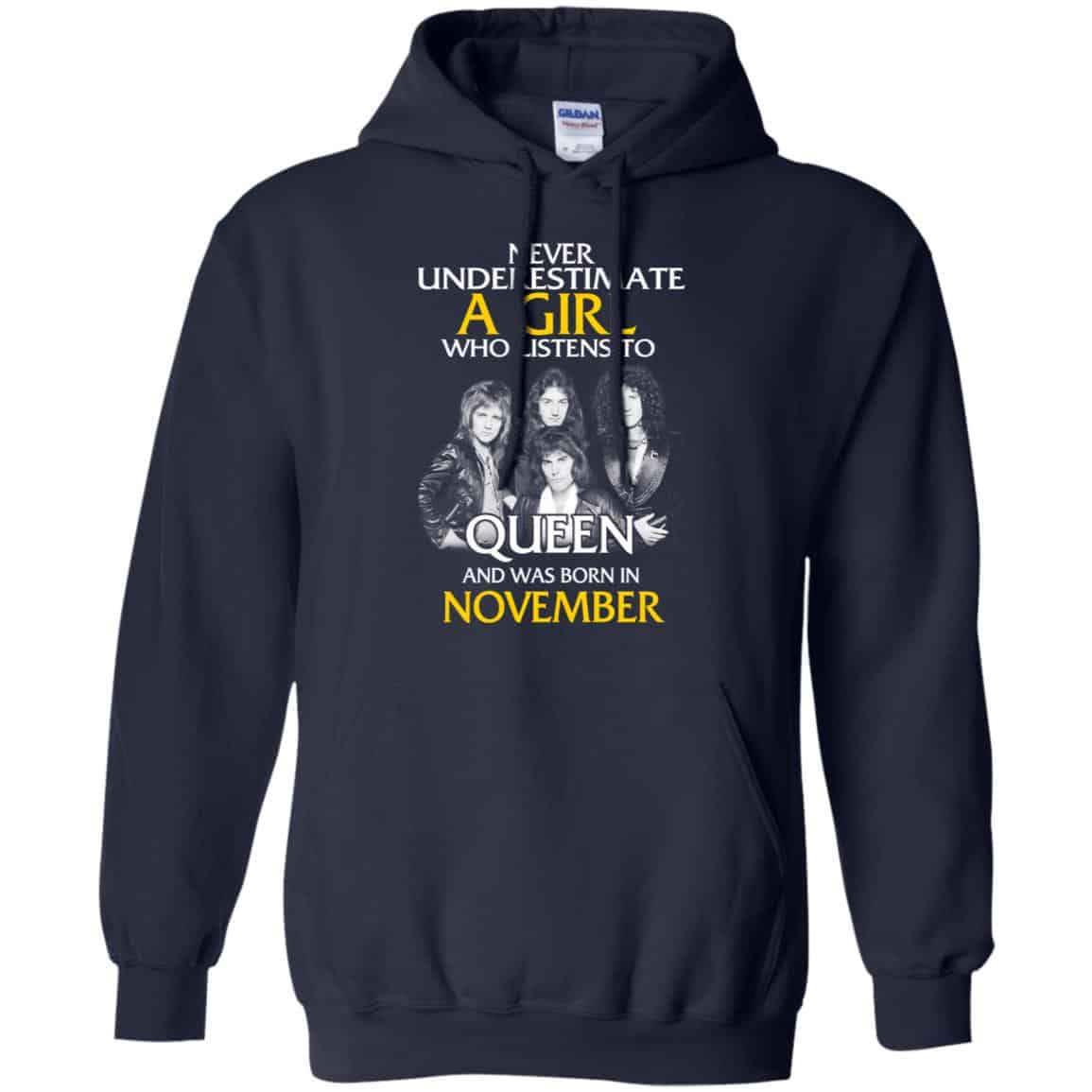 A Girl Who Listens To Queen And Was Born In November T-Shirts, Hoodie, Tank