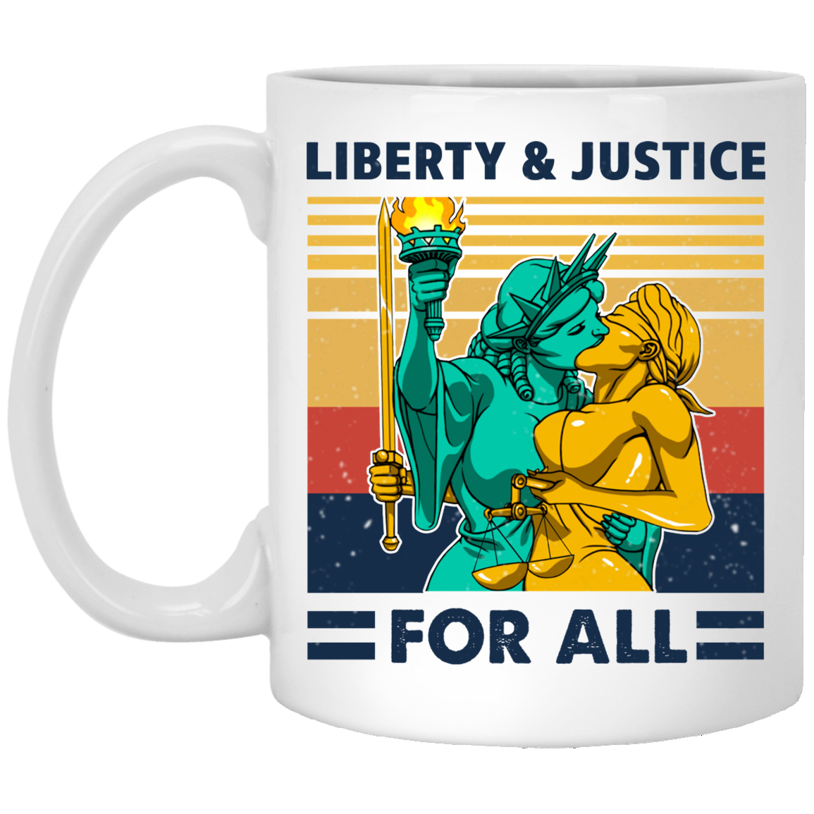 Liberty & Justice For All Vintage Mug