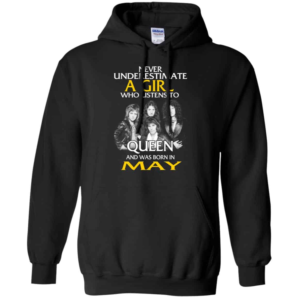 A Girl Who Listens To Queen And Was Born In May T-Shirts, Hoodie, Tank