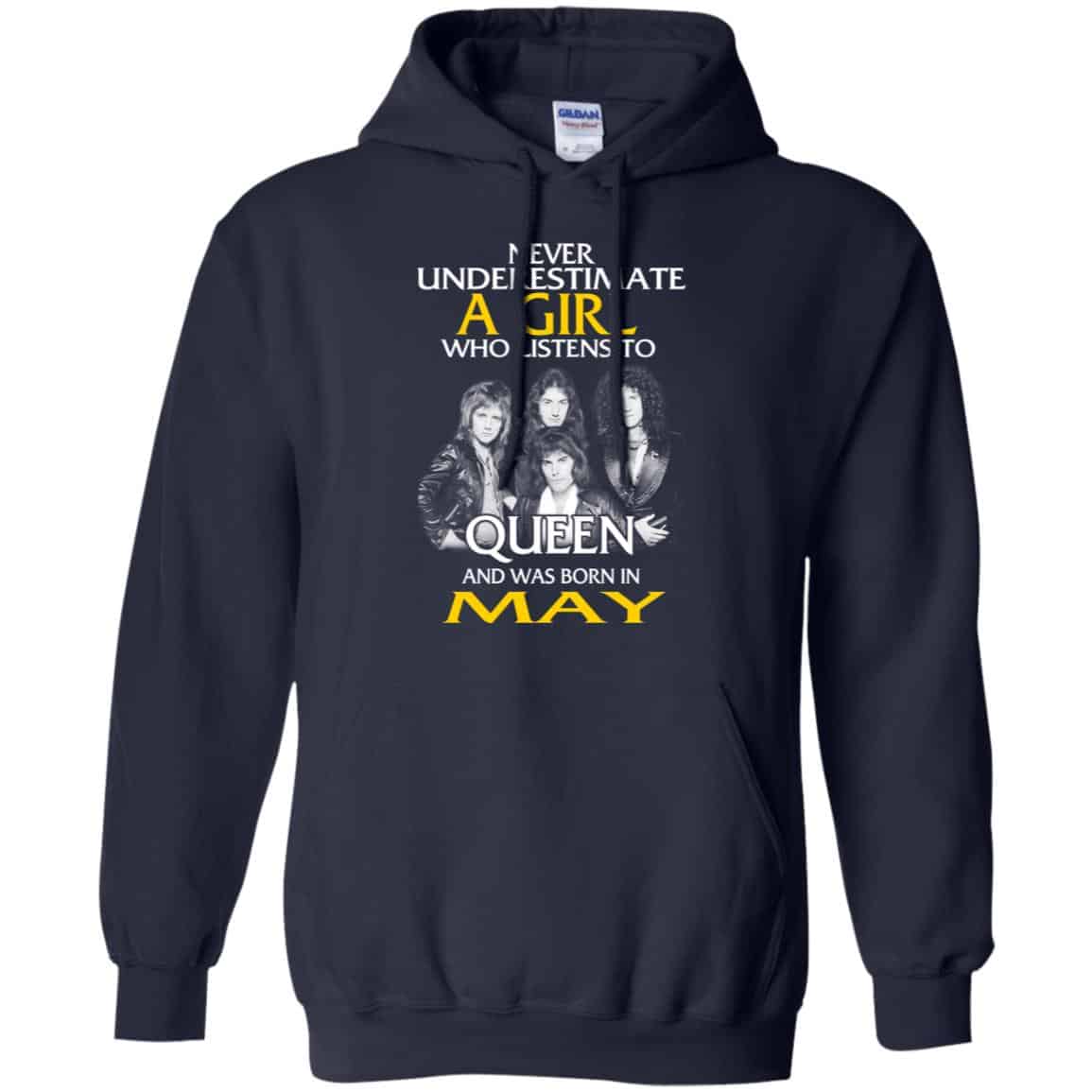 A Girl Who Listens To Queen And Was Born In May T-Shirts, Hoodie, Tank