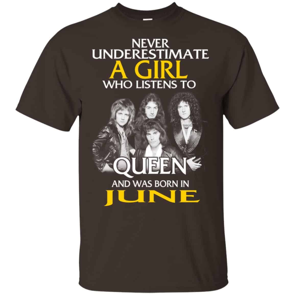 A Girl Who Listens To Queen And Was Born In June T-Shirts, Hoodie, Tank