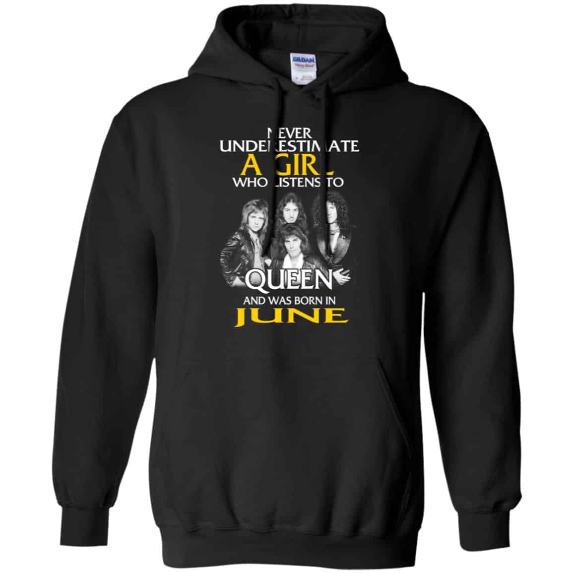 A Girl Who Listens To Queen And Was Born In June T-Shirts, Hoodie, Tank