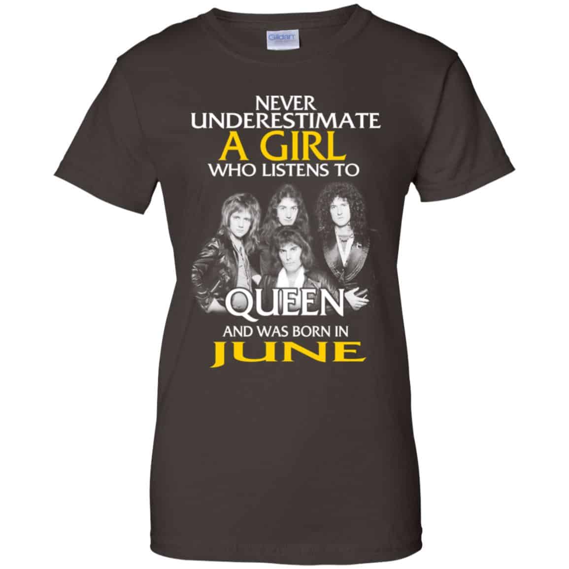 A Girl Who Listens To Queen And Was Born In June T-Shirts, Hoodie, Tank