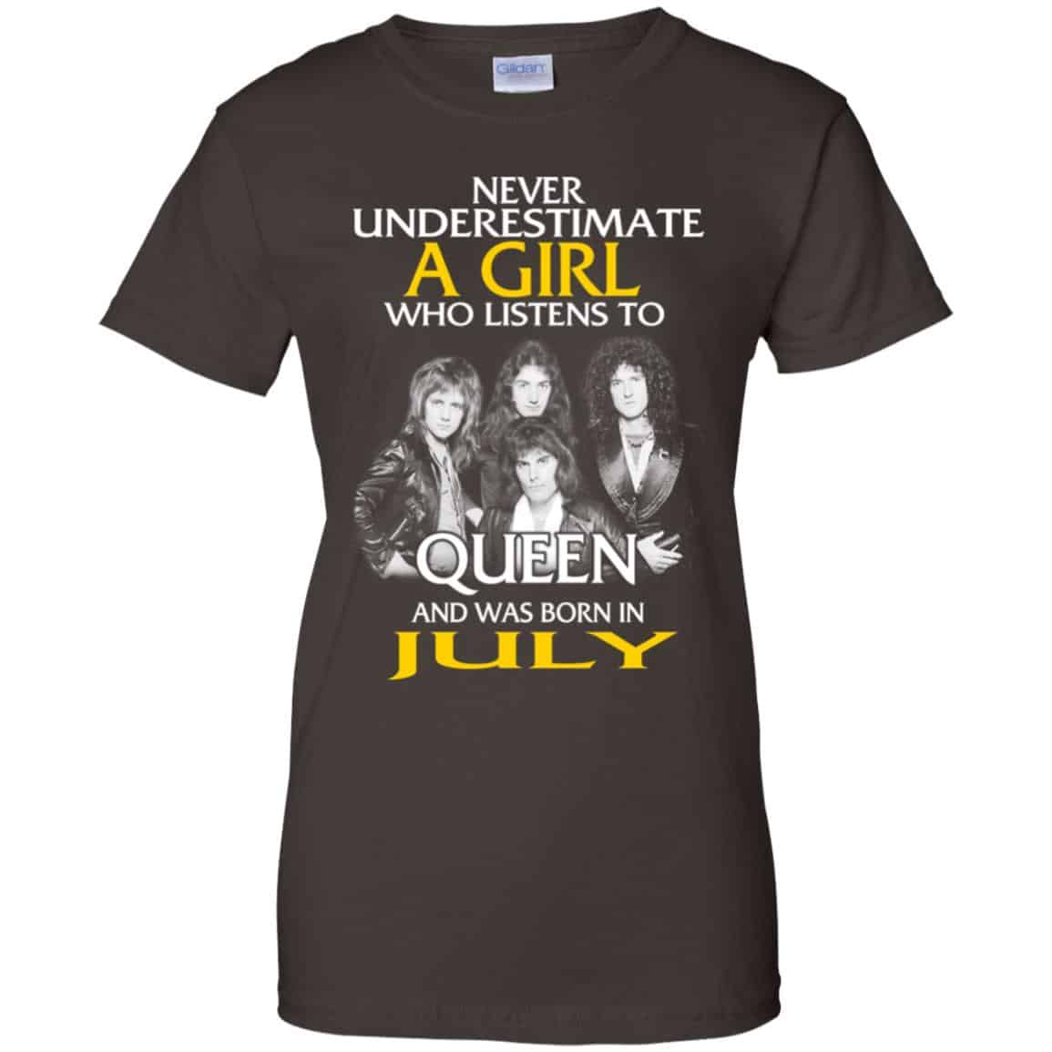 A Girl Who Listens To Queen And Was Born In July T-Shirts, Hoodie, Tank