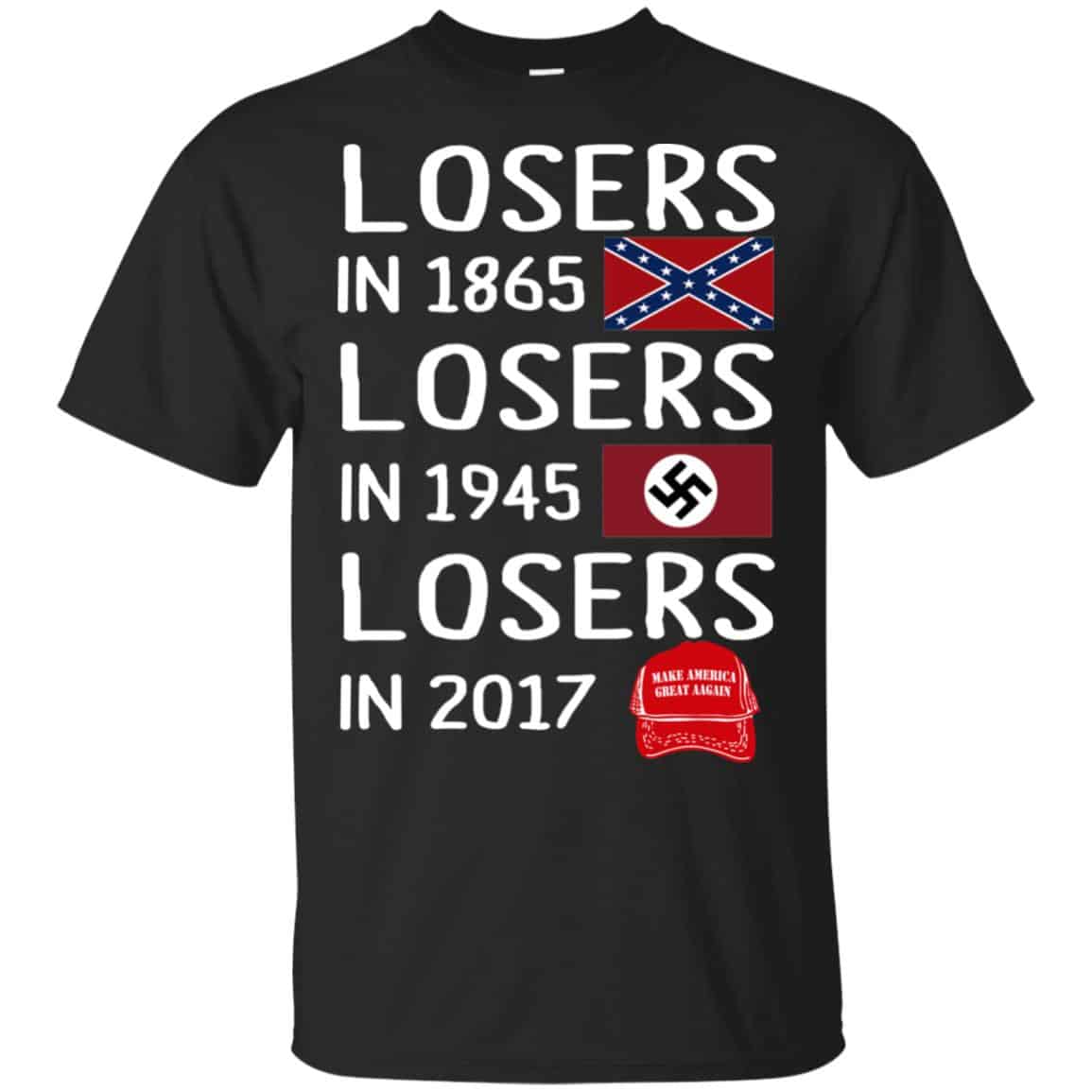 Losers In 1865 Losers In 1945 Losers In 2017 Shirt, Hoodie, Tank