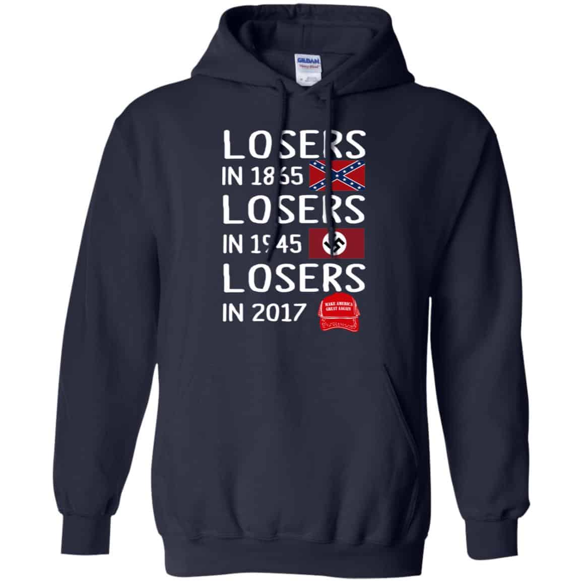 Losers In 1865 Losers In 1945 Losers In 2017 Shirt, Hoodie, Tank