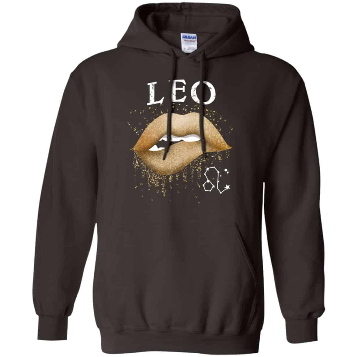 Leo Zodiac July August Birthday Gift Golden Lipstick T-Shirts, Hoodie, Tank