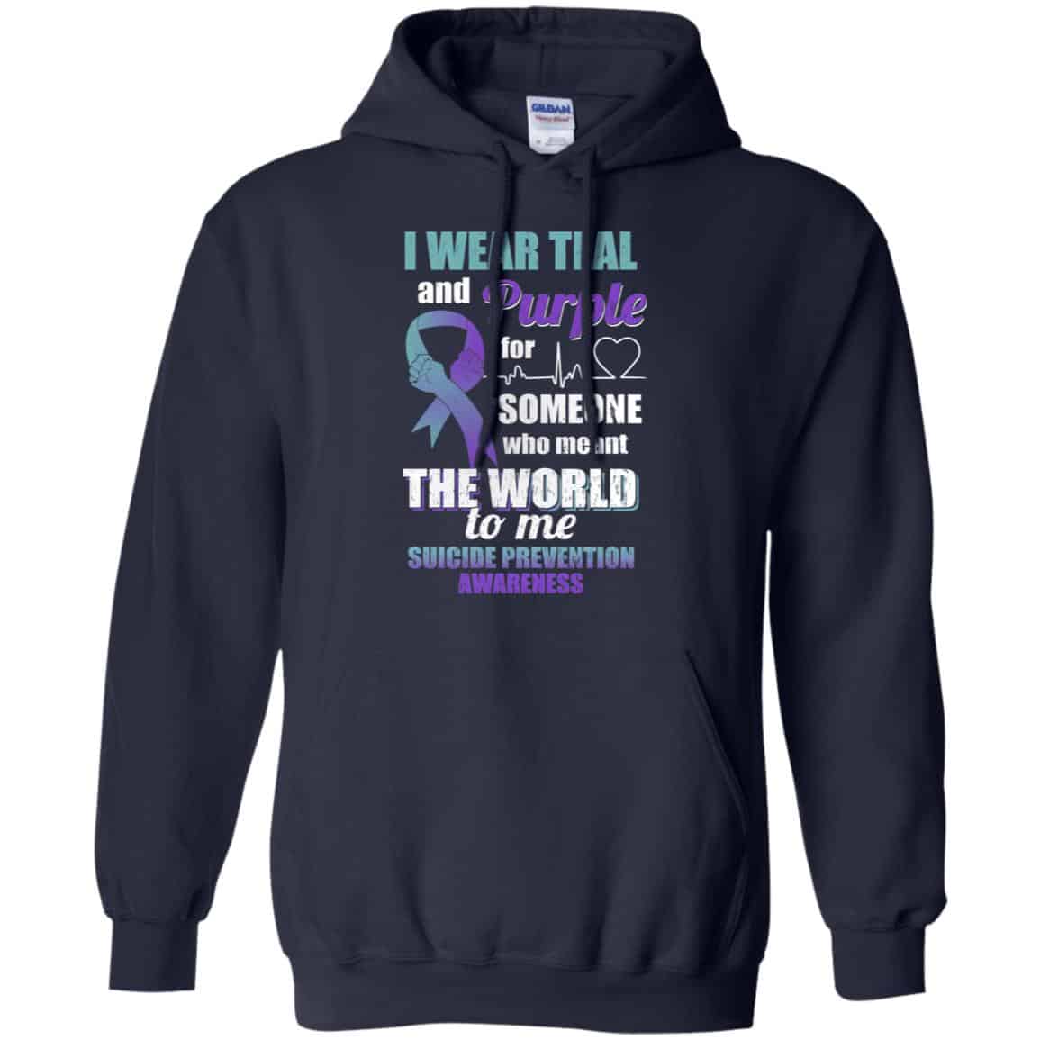 I Wear Teal And Purple For Someone Who Meant The World To Me Suicide Prevention Awareness T-Shirts, Hoodie, Tank