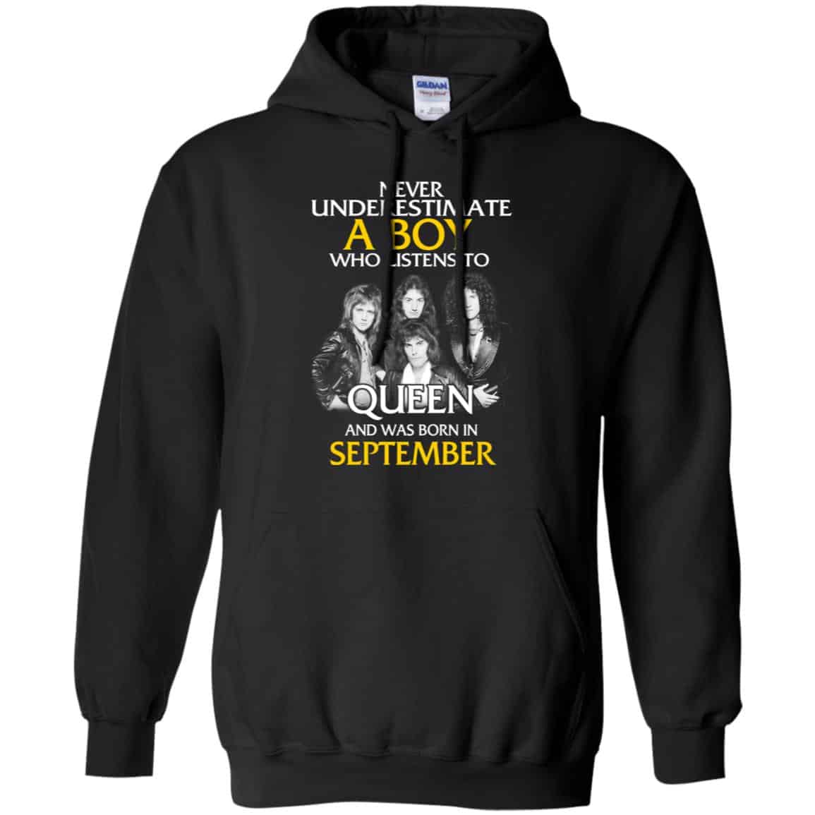 A Boy Who Listens To Queen And Was Born In September T-Shirts, Hoodie, Tank