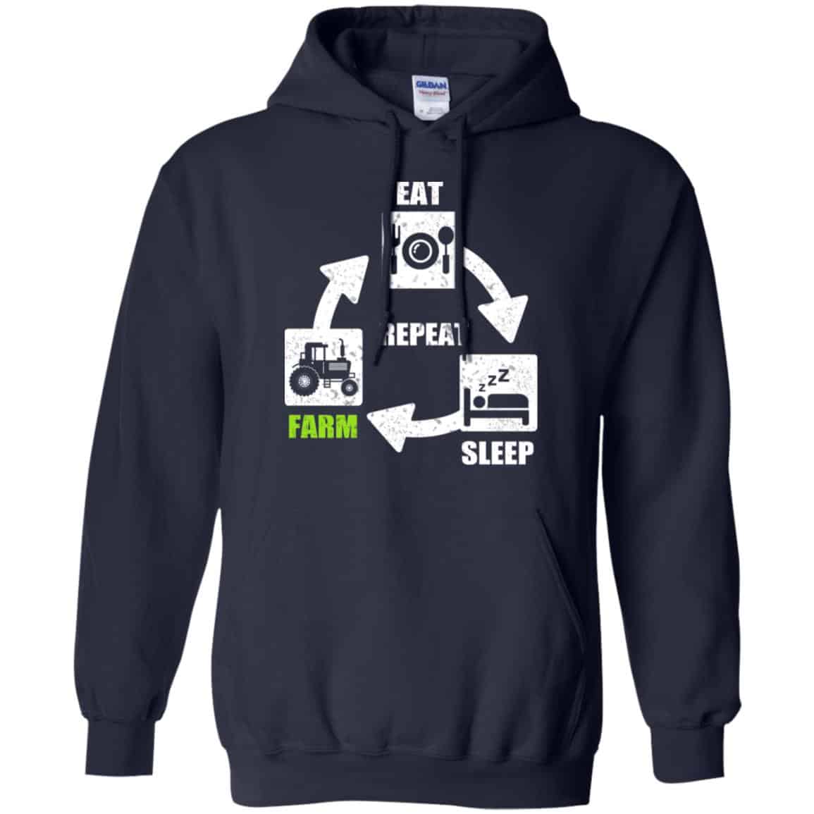 Eat Sleep Farm Repeat Farming T-Shirts, Hoodie, Tank