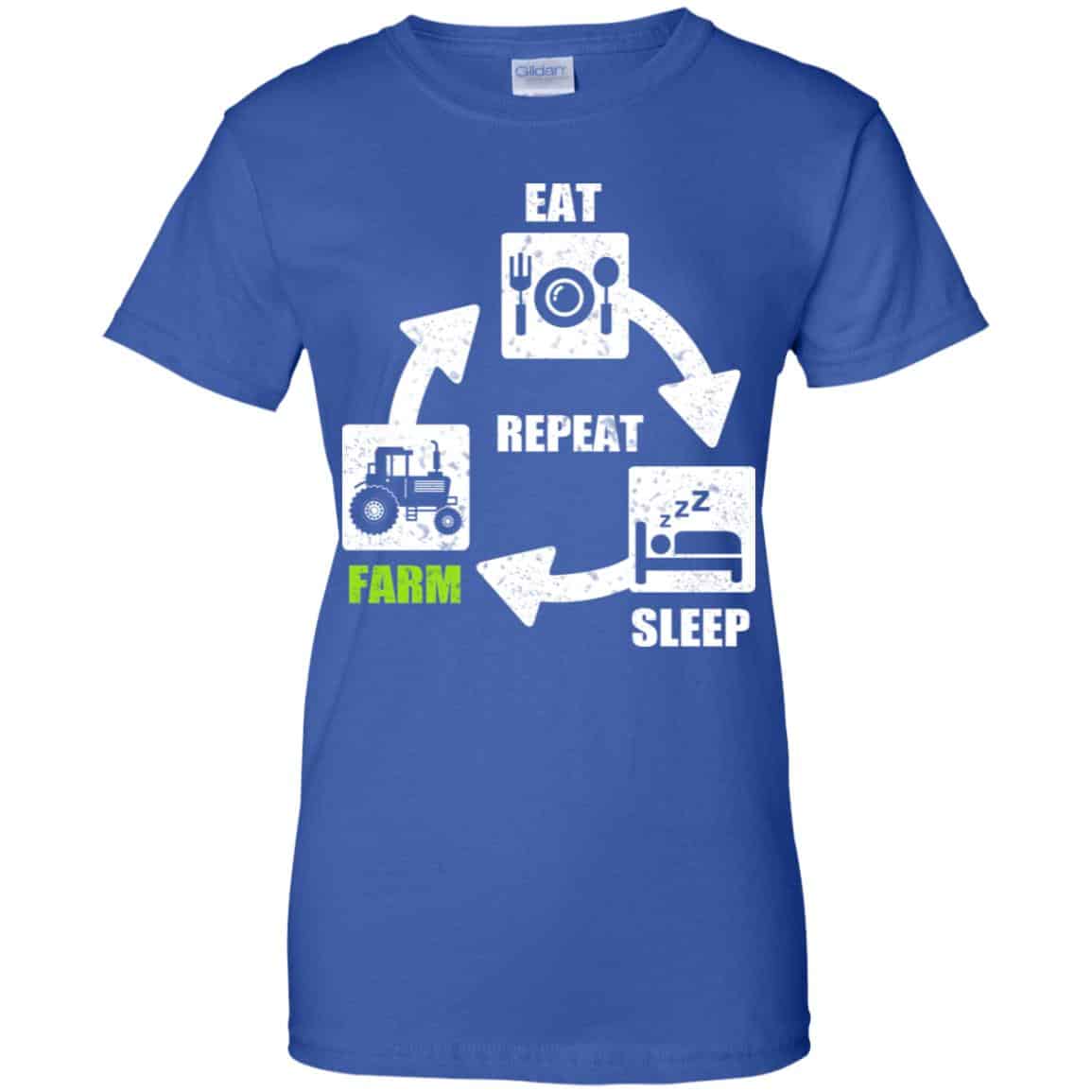 Eat Sleep Farm Repeat Farming T-Shirts, Hoodie, Tank