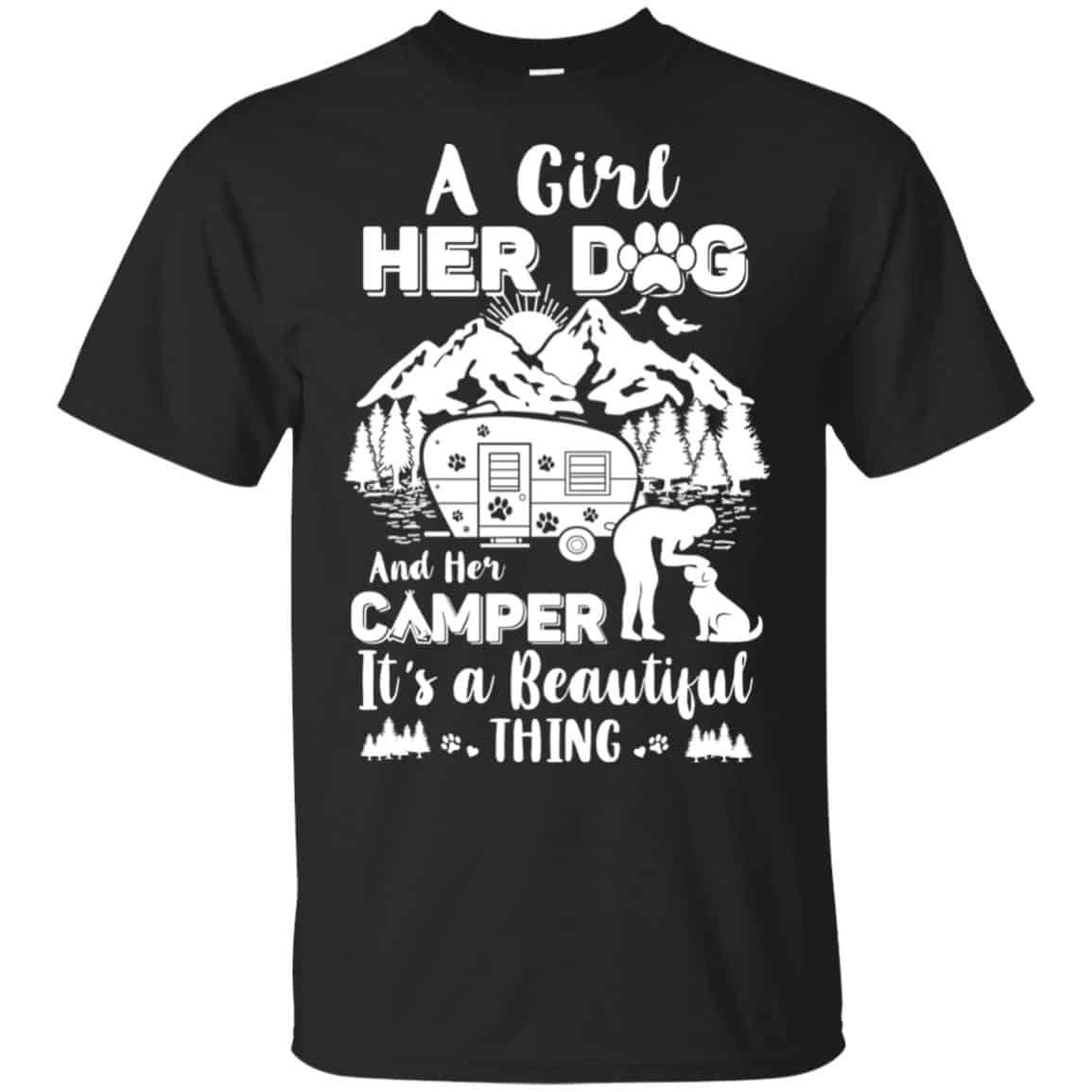 A Girl Her Dog And Her Camper It’s A Beautiful Thing T-Shirts, Hoodie, Tank