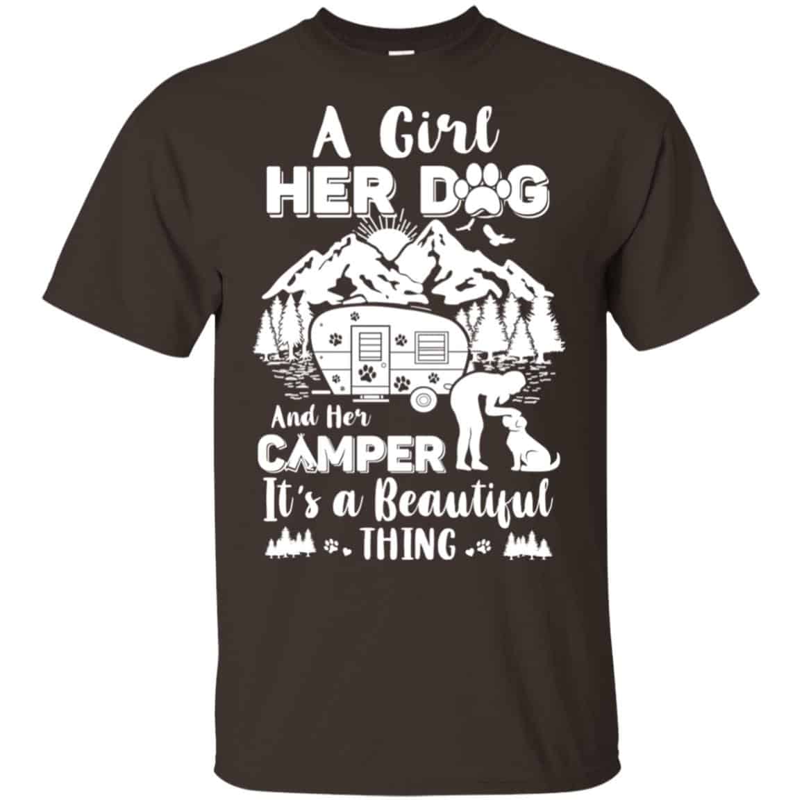 A Girl Her Dog And Her Camper It’s A Beautiful Thing T-Shirts, Hoodie, Tank