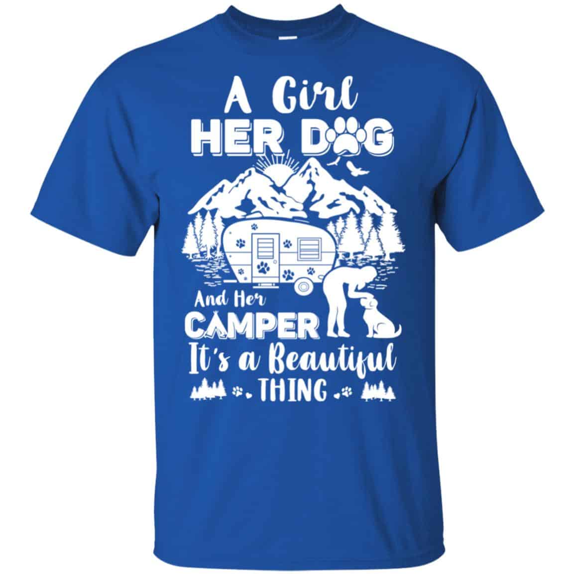 A Girl Her Dog And Her Camper It’s A Beautiful Thing T-Shirts, Hoodie, Tank