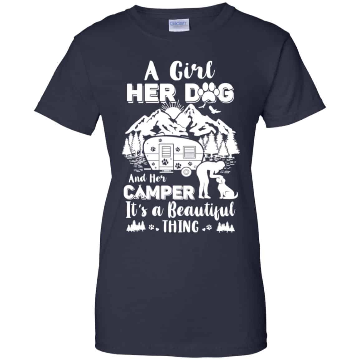 A Girl Her Dog And Her Camper It’s A Beautiful Thing T-Shirts, Hoodie, Tank