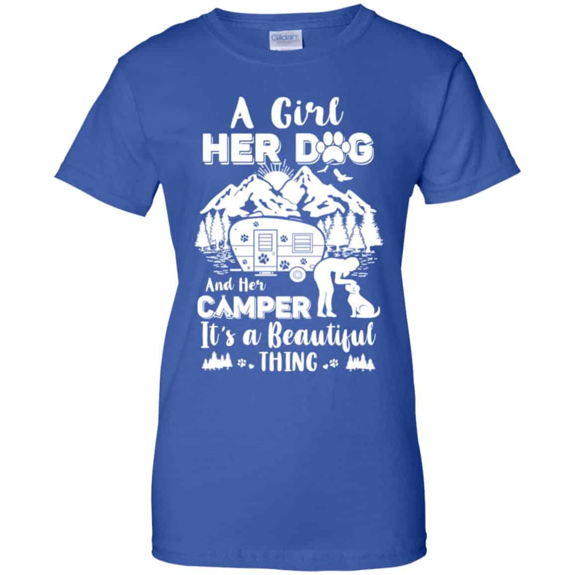 A Girl Her Dog And Her Camper It’s A Beautiful Thing T-Shirts, Hoodie, Tank