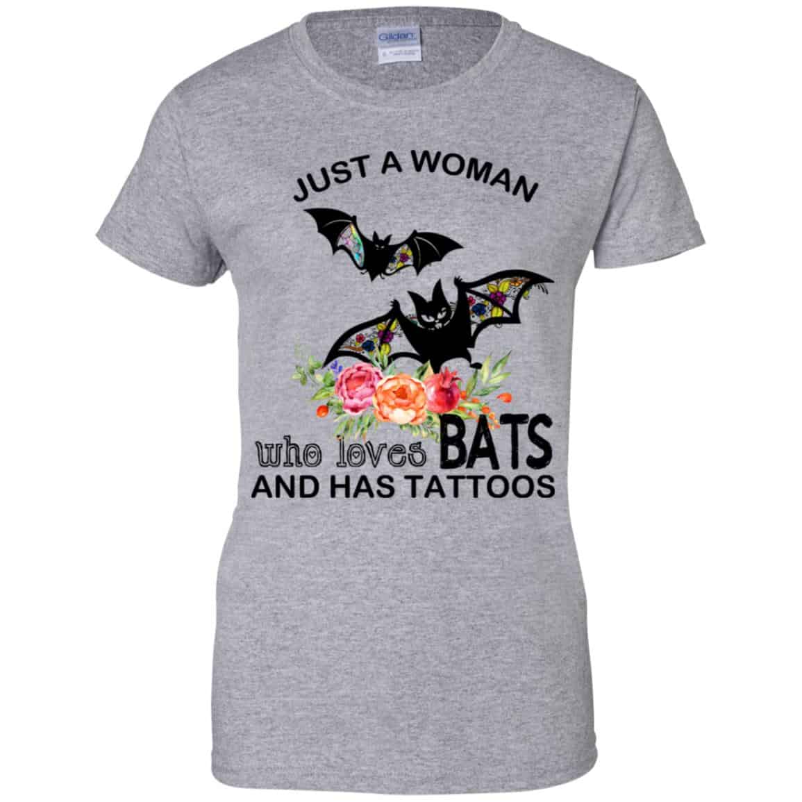 Just A Woman Who Loves Bats And Has Tattoos T-Shirts, Hoodie, Tank