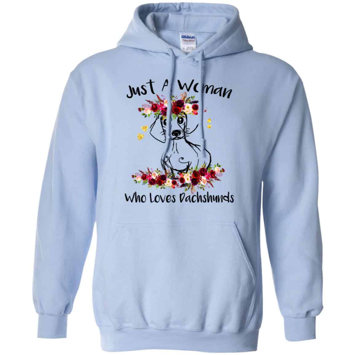 Just A Woman Who Loves Dachshunds T-Shirts, Hoodie, Tank