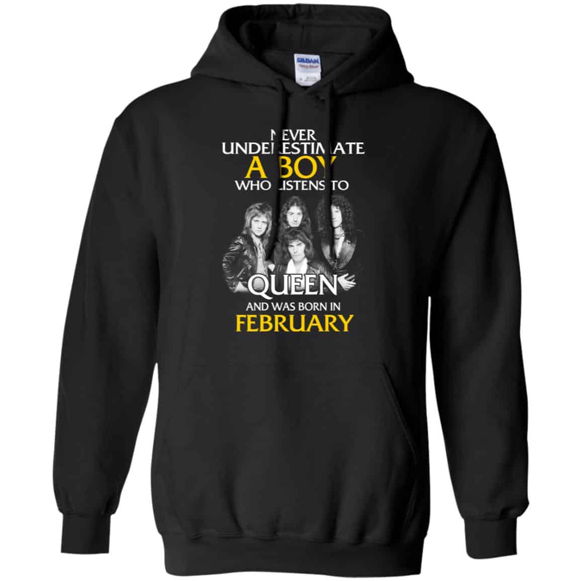 A Boy Who Listens To Queen And Was Born In February T-Shirts, Hoodie, Tank