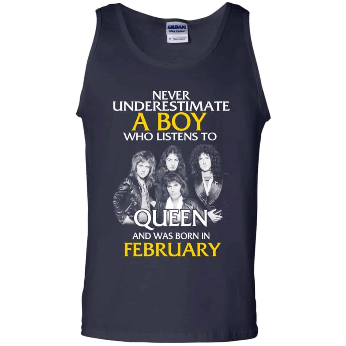 A Boy Who Listens To Queen And Was Born In February T-Shirts, Hoodie, Tank