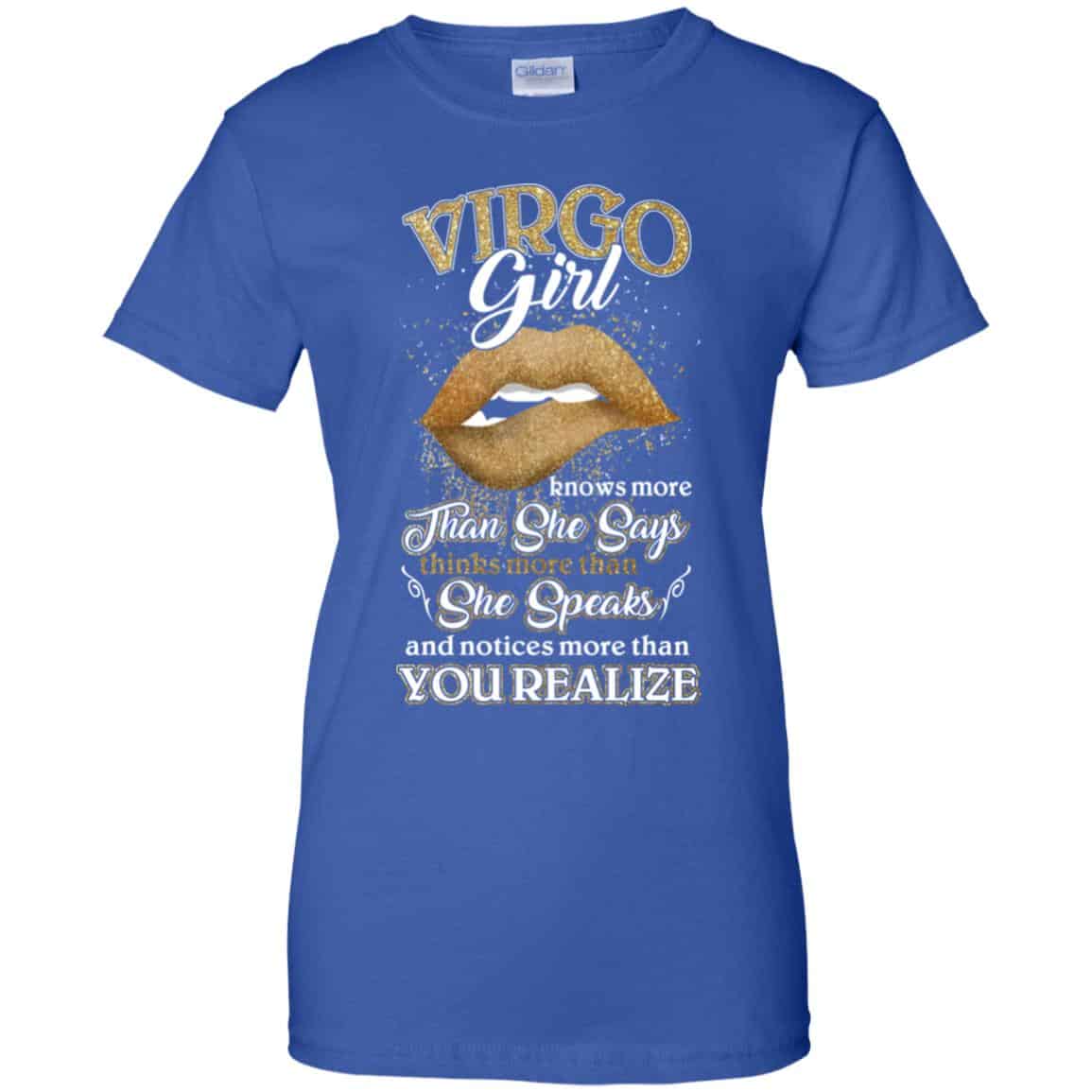 Vigro Girl Knows More Than She Says Zodiac Birthday T-Shirts, Hoodie, Tank