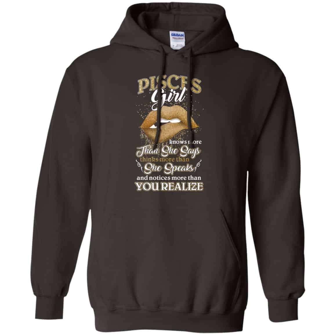 Pisces Girl Knows More Than She Says Zodiac Birthday T-Shirts, Hoodie, Tank