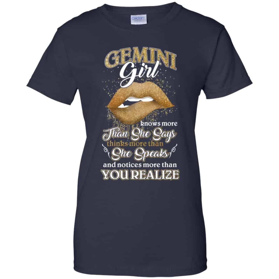 Gemini Girl Knows More Than She Says Zodiac Birthday T-Shirts, Hoodie, Tank