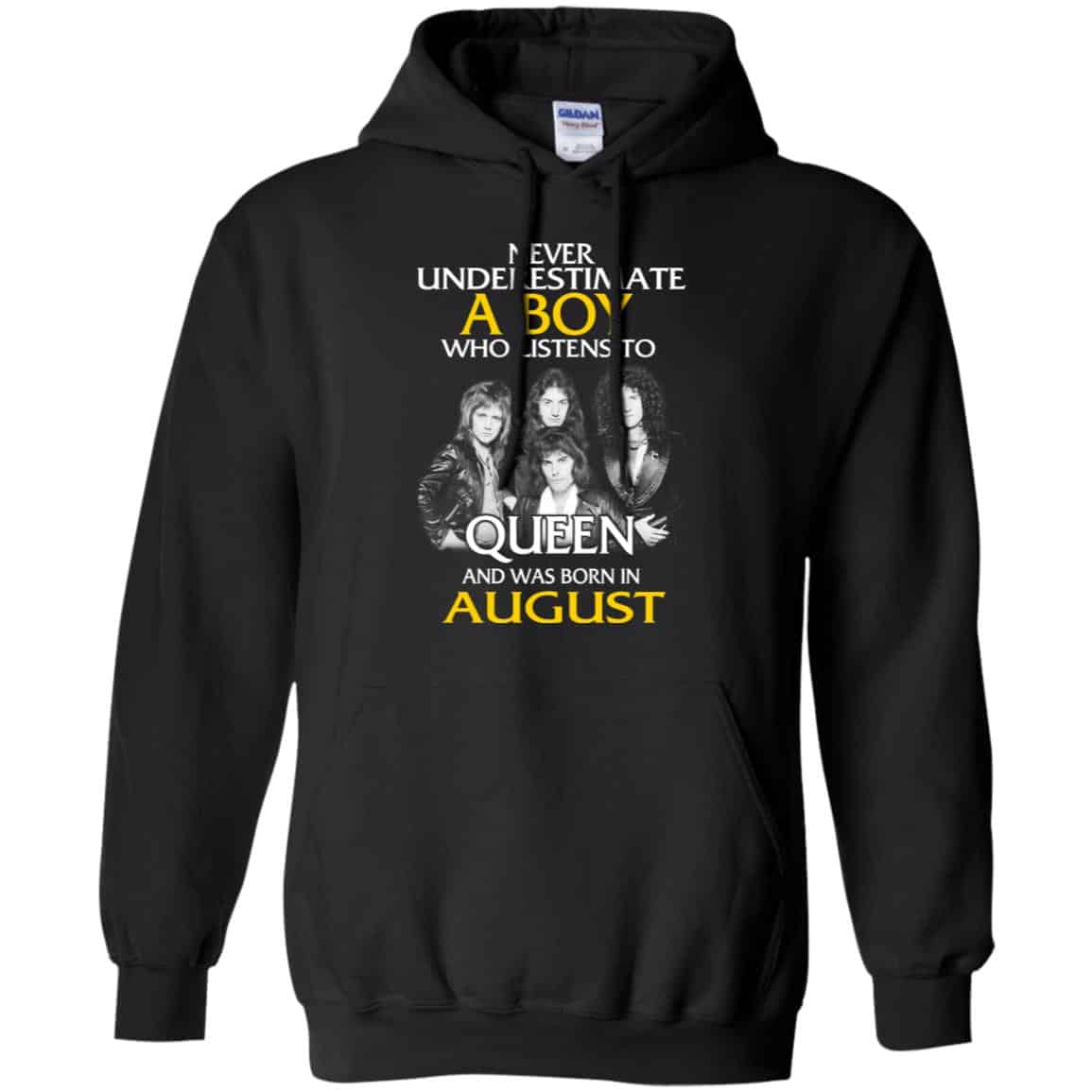 A Boy Who Listens To Queen And Was Born In August T-Shirts, Hoodie, Tank