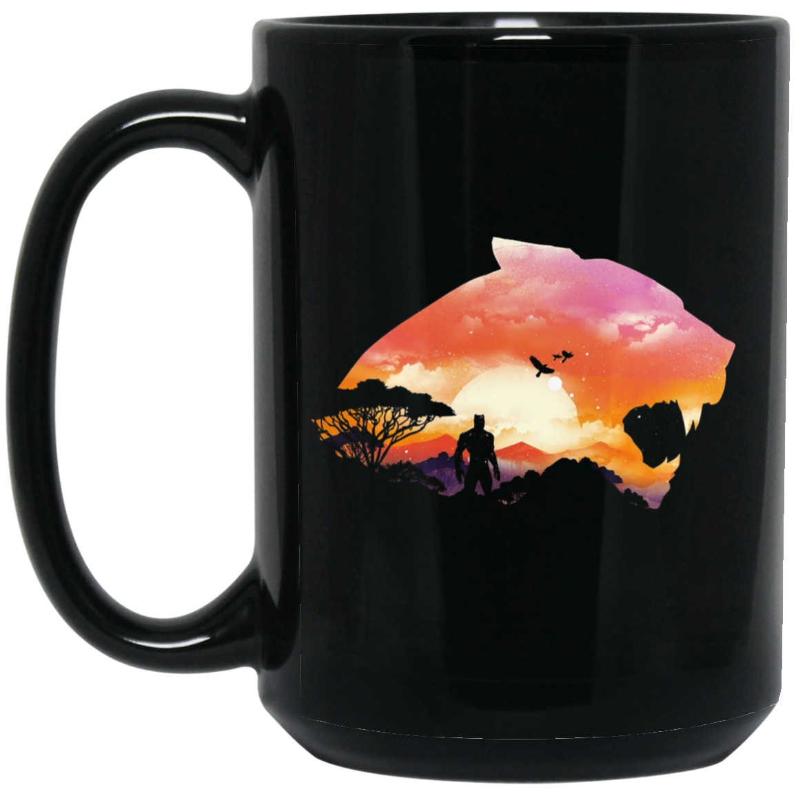 Wakanda Sunset Black Mug
