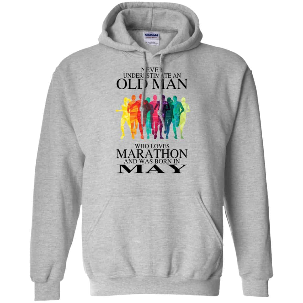 An Old Man Who Loves Marathon And Was Born In May T-Shirts, Hoodie, Tank