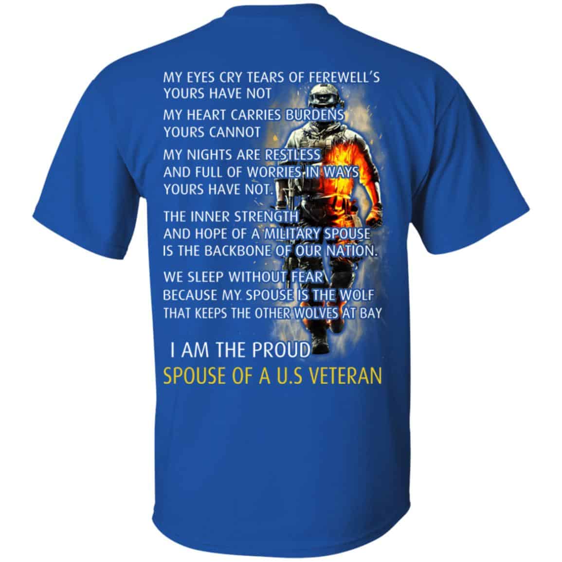 I Am The Proud Spouse Of A U.S Veteran T-Shirts, Hoodie, Tank
