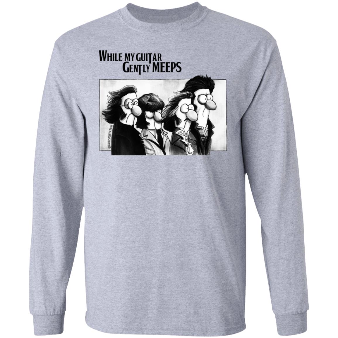 While My Guitar Gently Meeps Guitar Lovers Shirt, Hoodie, Tank