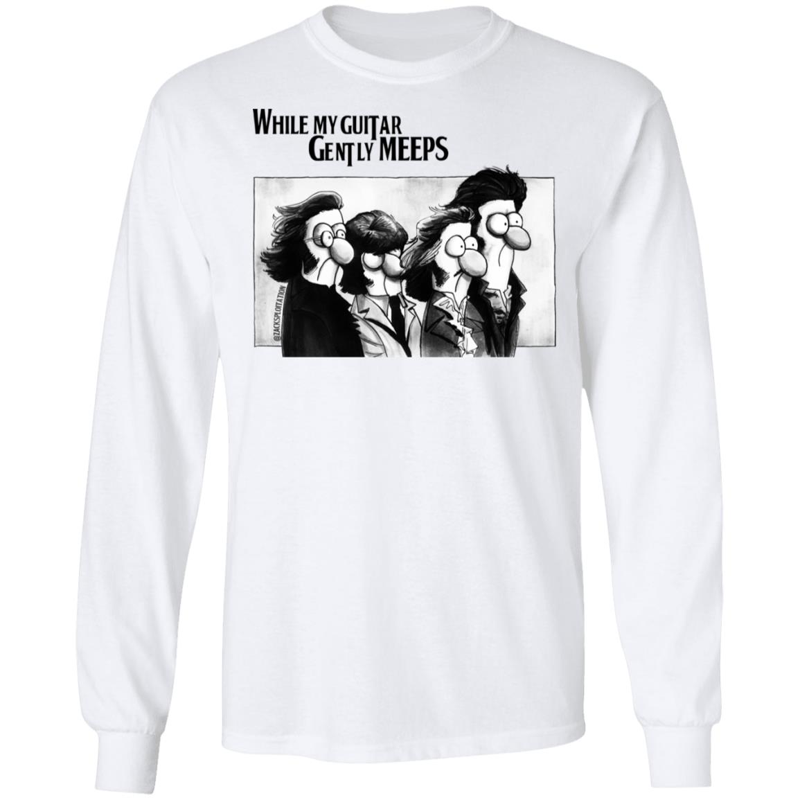 While My Guitar Gently Meeps Guitar Lovers Shirt, Hoodie, Tank