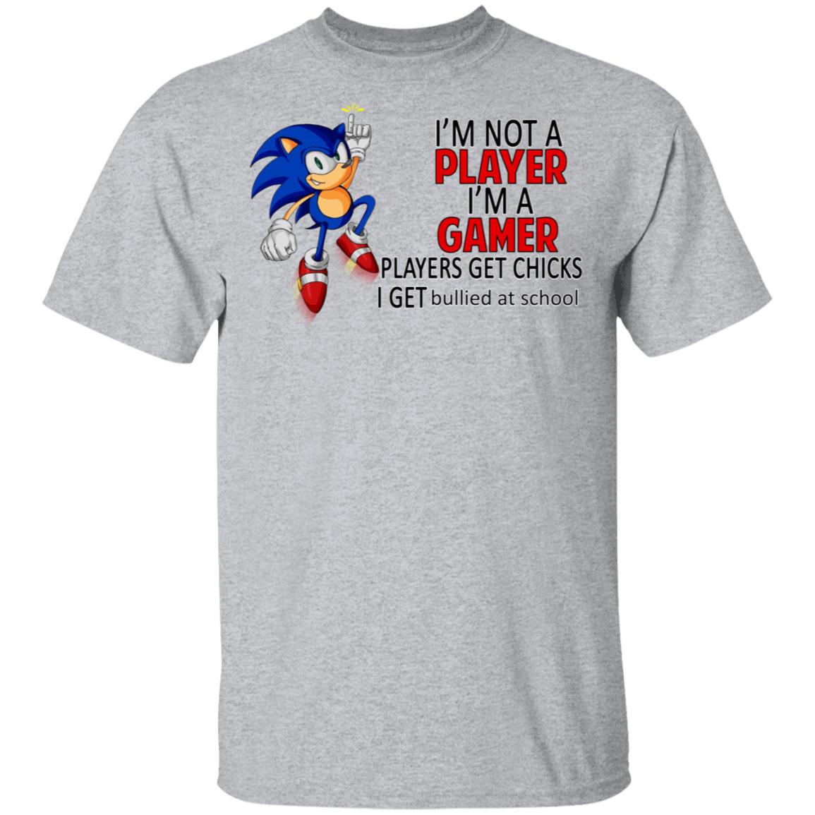 I’m Not Player I’m A Gamer Players Get Chicks I Get Bullied At School Shirt, Hoodie, Tank