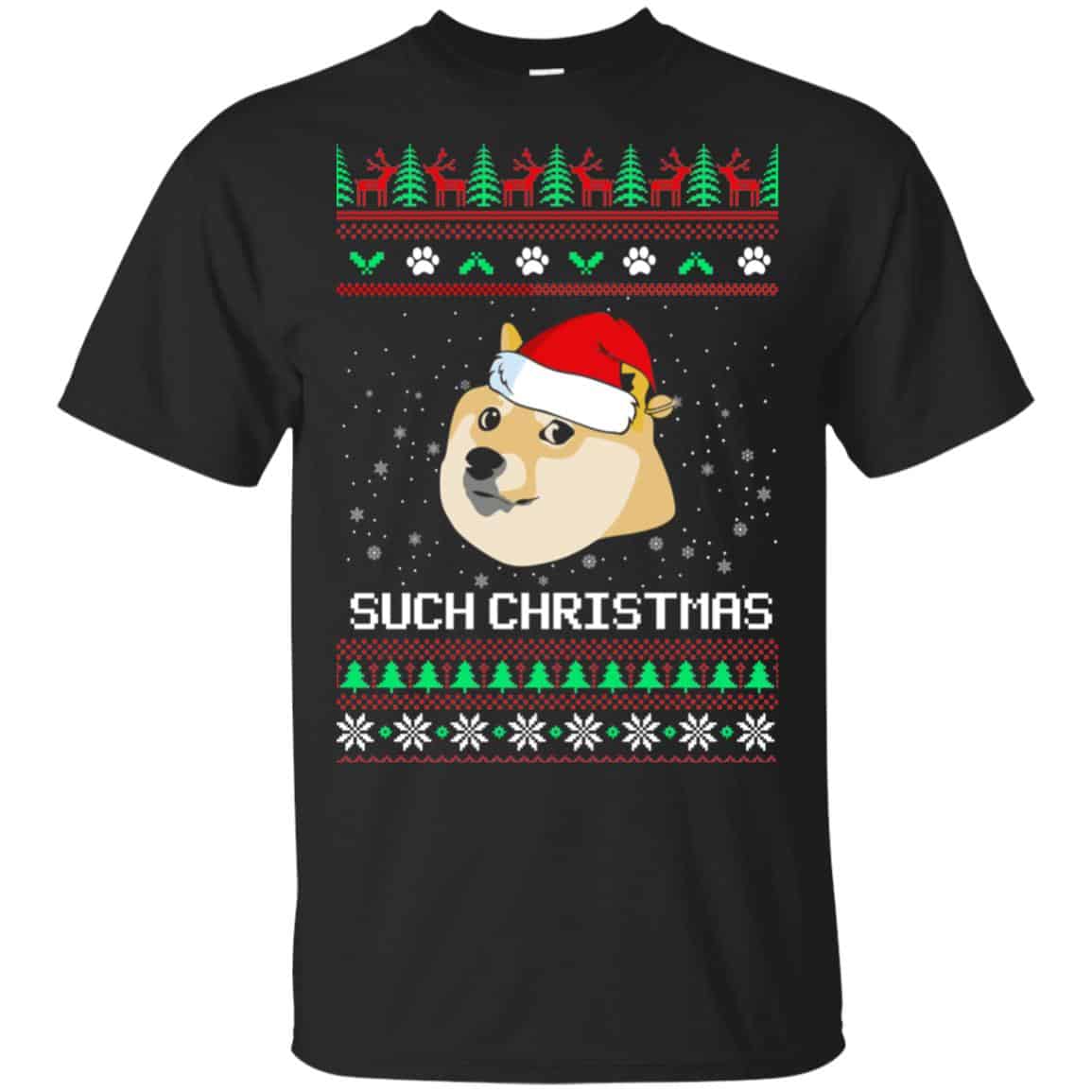 Such Christmas Doge Ugly Christmas Sweatshirt, T-Shirts, Hoodie