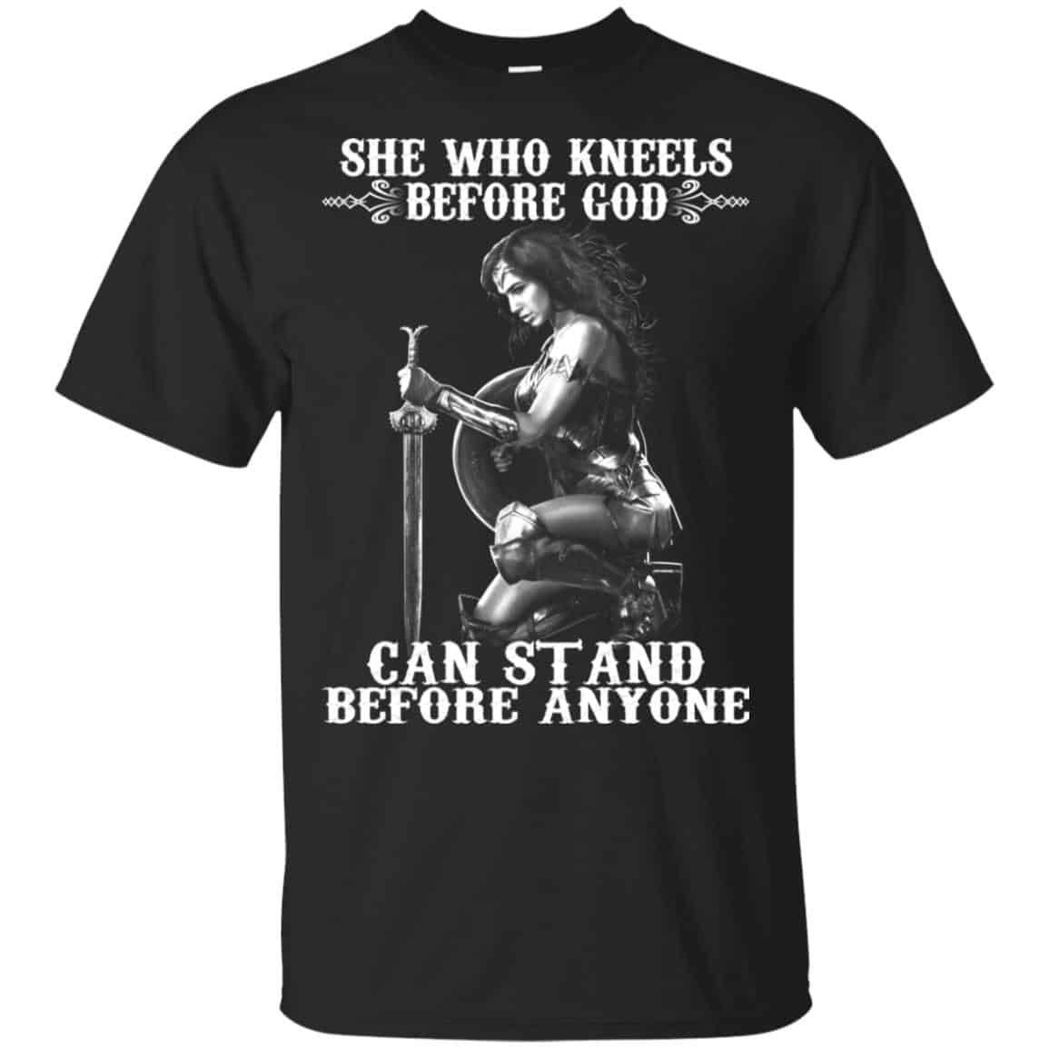 She Who Kneels Before God Can Stand Before Anyone Shirt, Hoodie, Tank