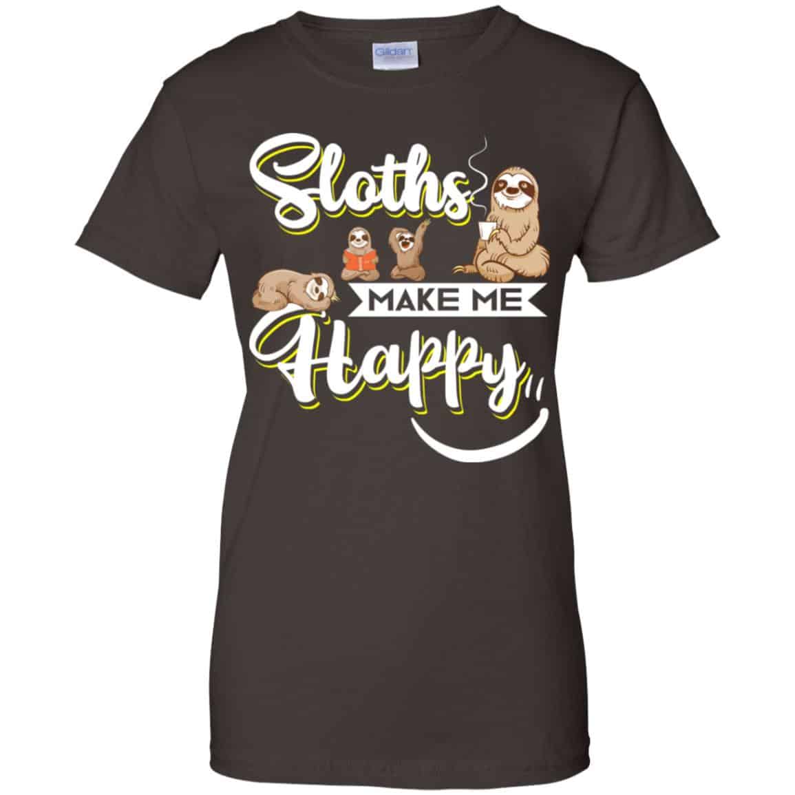 Sloths Make Me Happy Shirt, Hoodie, Tank