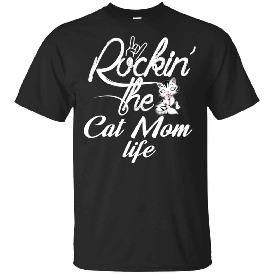 Rockin’ The Cat Mom Life Shirt, Hoodie, Tank