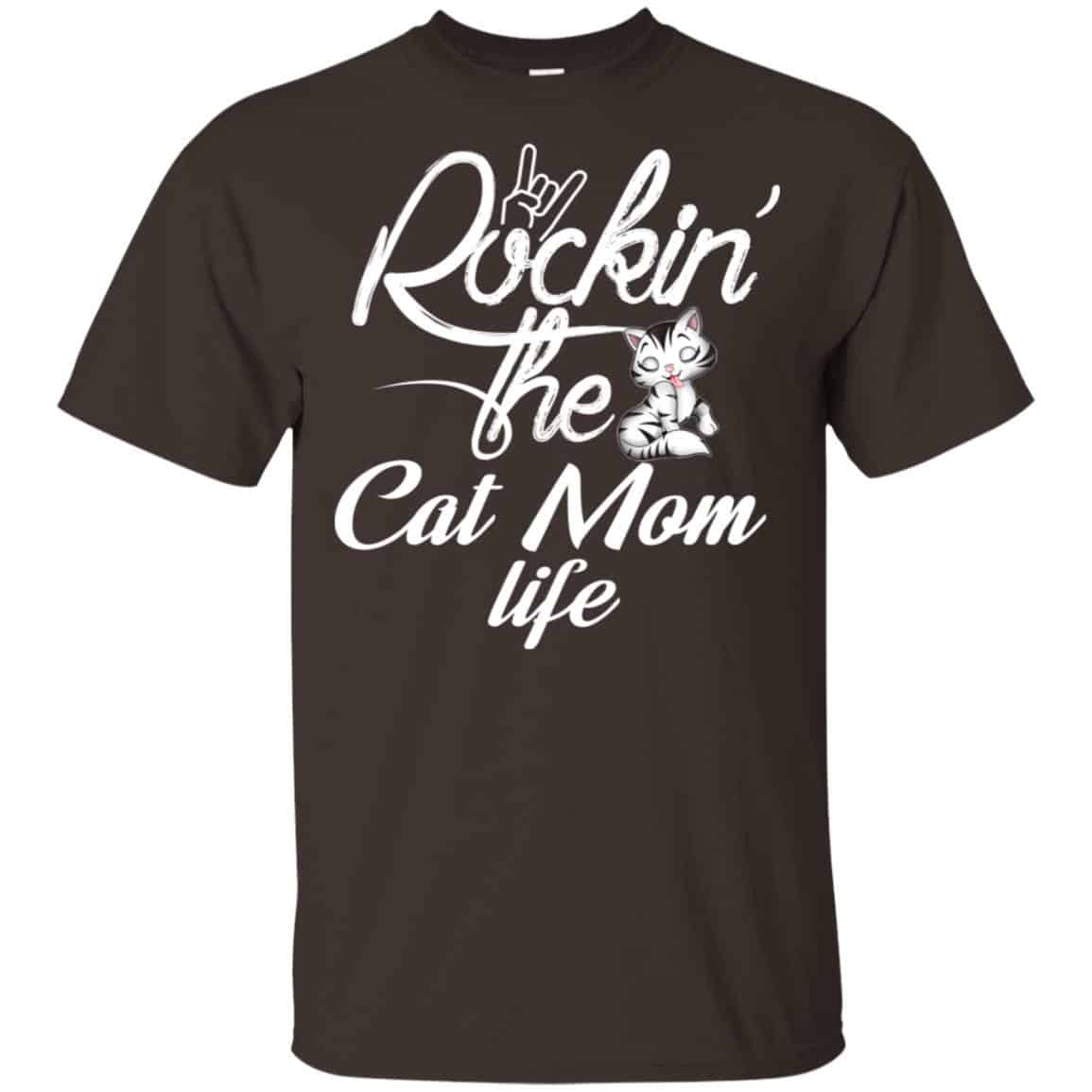 Rockin’ The Cat Mom Life Shirt, Hoodie, Tank