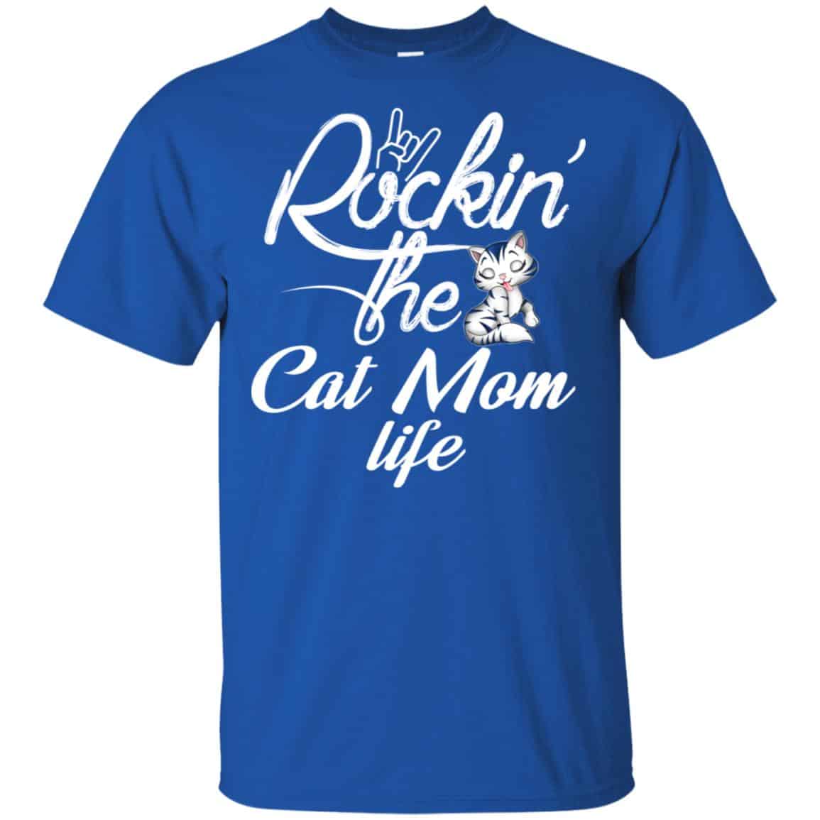 Rockin’ The Cat Mom Life Shirt, Hoodie, Tank