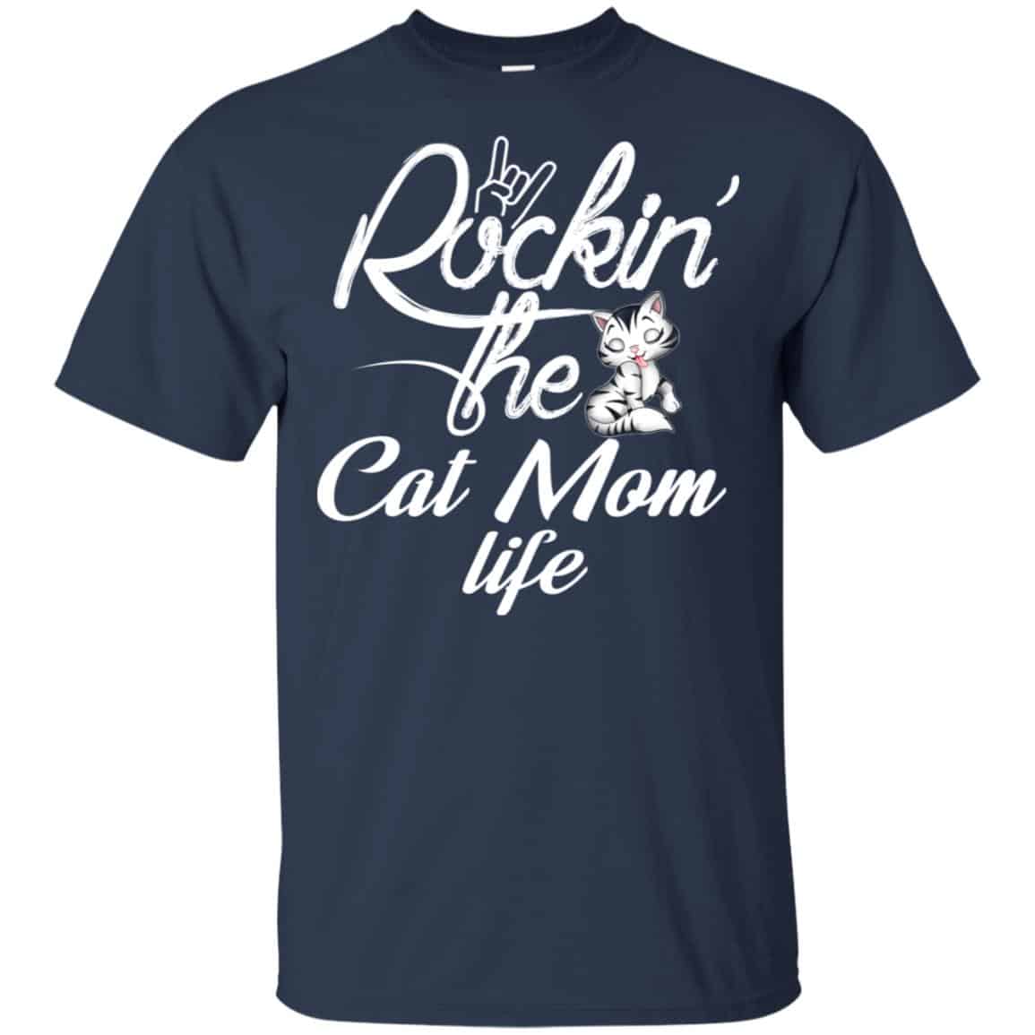 Rockin’ The Cat Mom Life Shirt, Hoodie, Tank