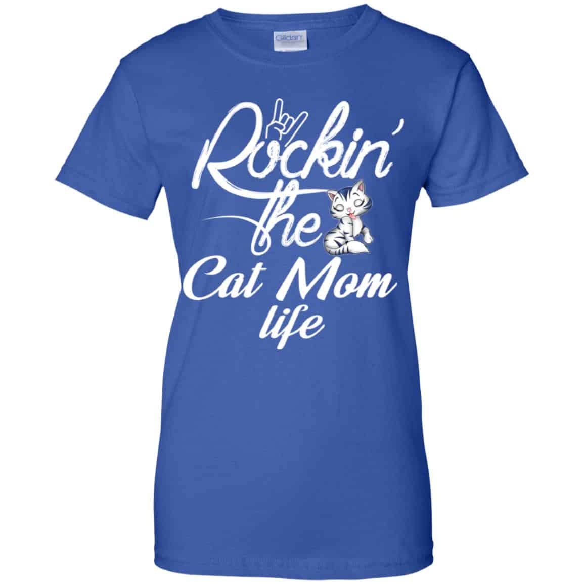 Rockin’ The Cat Mom Life Shirt, Hoodie, Tank