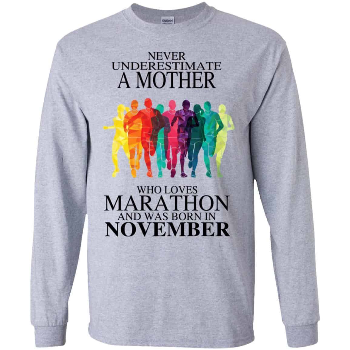 A Mother Who Loves Marathon And Was Born In November T-Shirts, Hoodie, Tank